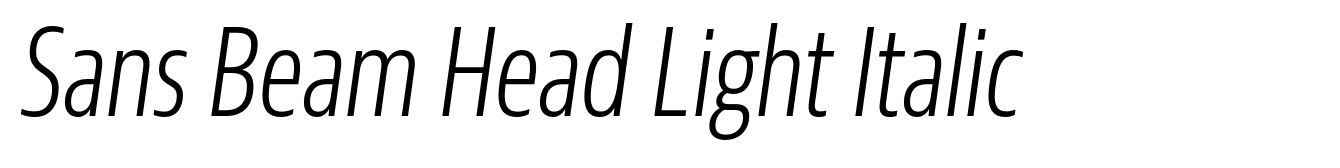 Sans Beam Head Light Italic